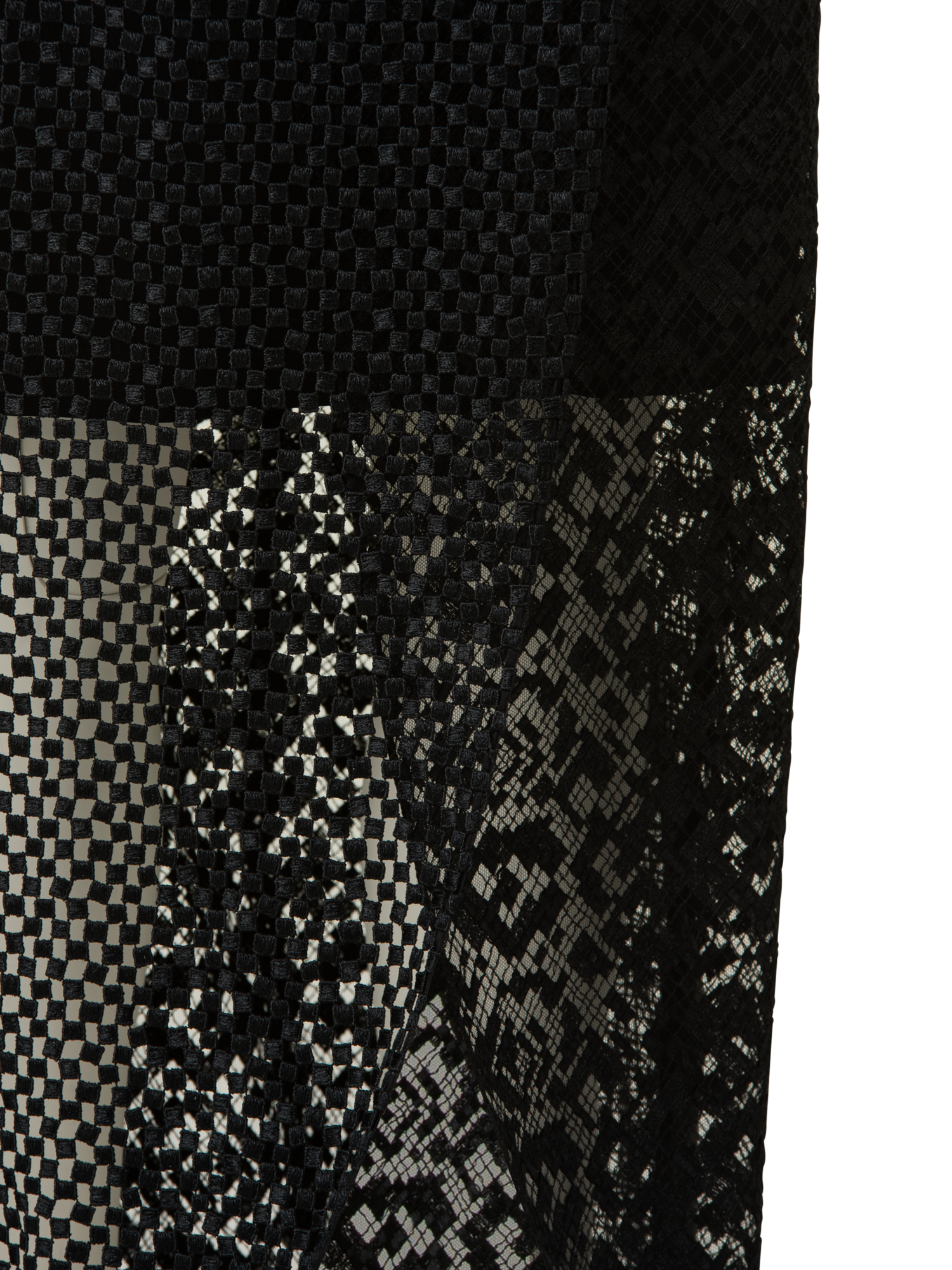 Designer Techno Stickerei Patchwork Schürzenkleid