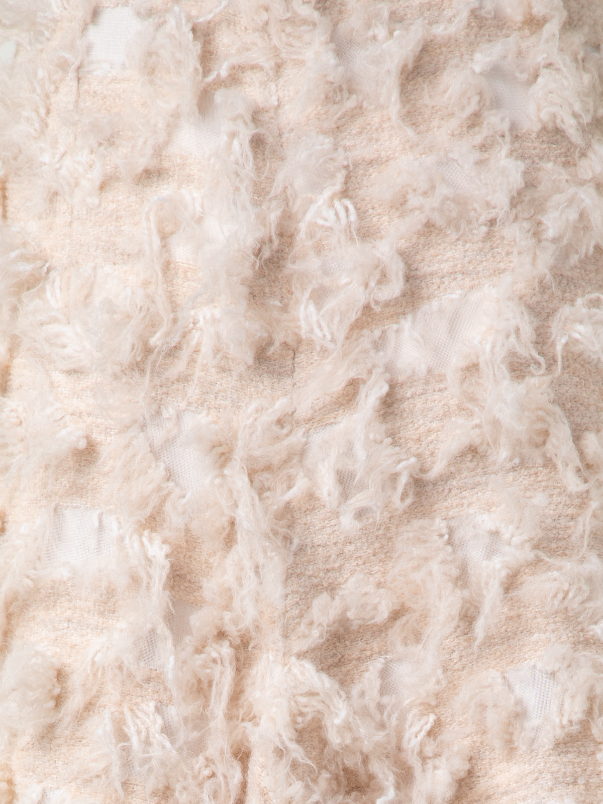 Designer A-Linien-Midirock in 3D-Jacquard - Beige