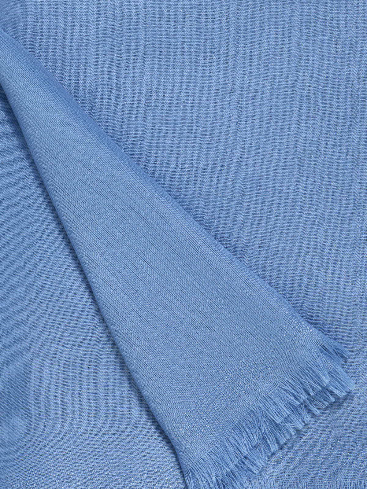 Designer Kaschmir-Seidenschal mit Lurex-Rahmen - Blau