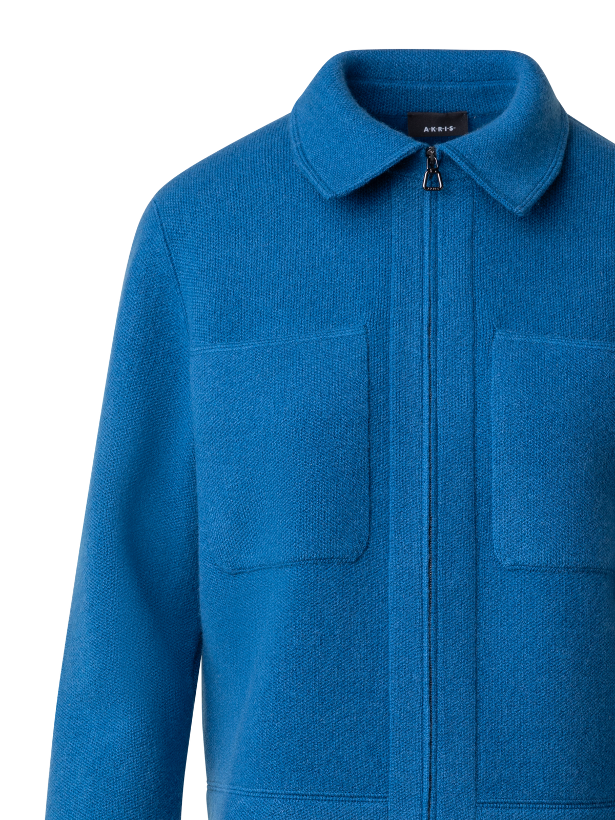 Designer Kurze Kaschmir-Strickjacke - Blau