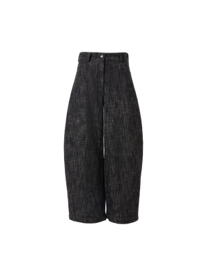 Designer Farrow Hose aus Gewaschener Baumwoll-Denim - Schwarz