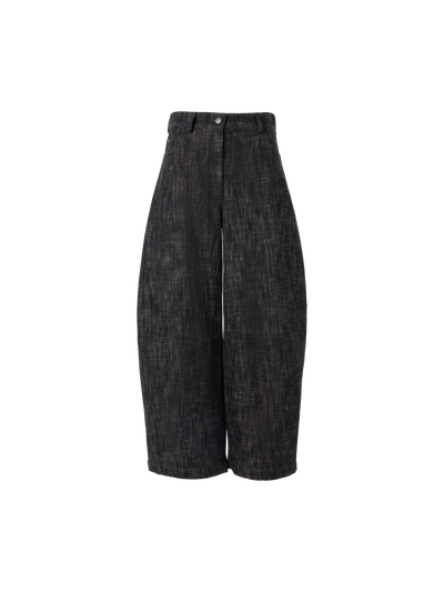 Designer Farrow Hose aus Gewaschener Baumwoll-Denim - Schwarz