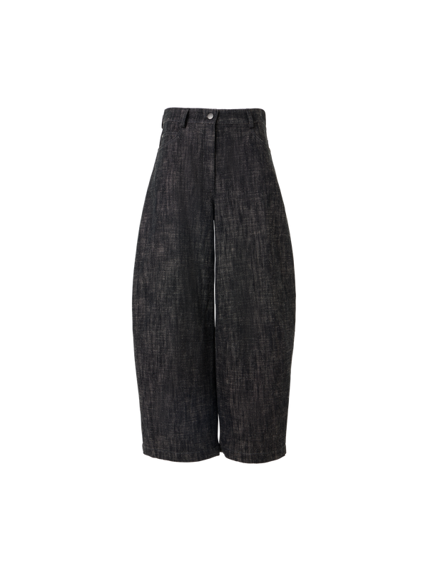 Designer Farrow Hose aus Gewaschener Baumwoll-Denim - Schwarz
