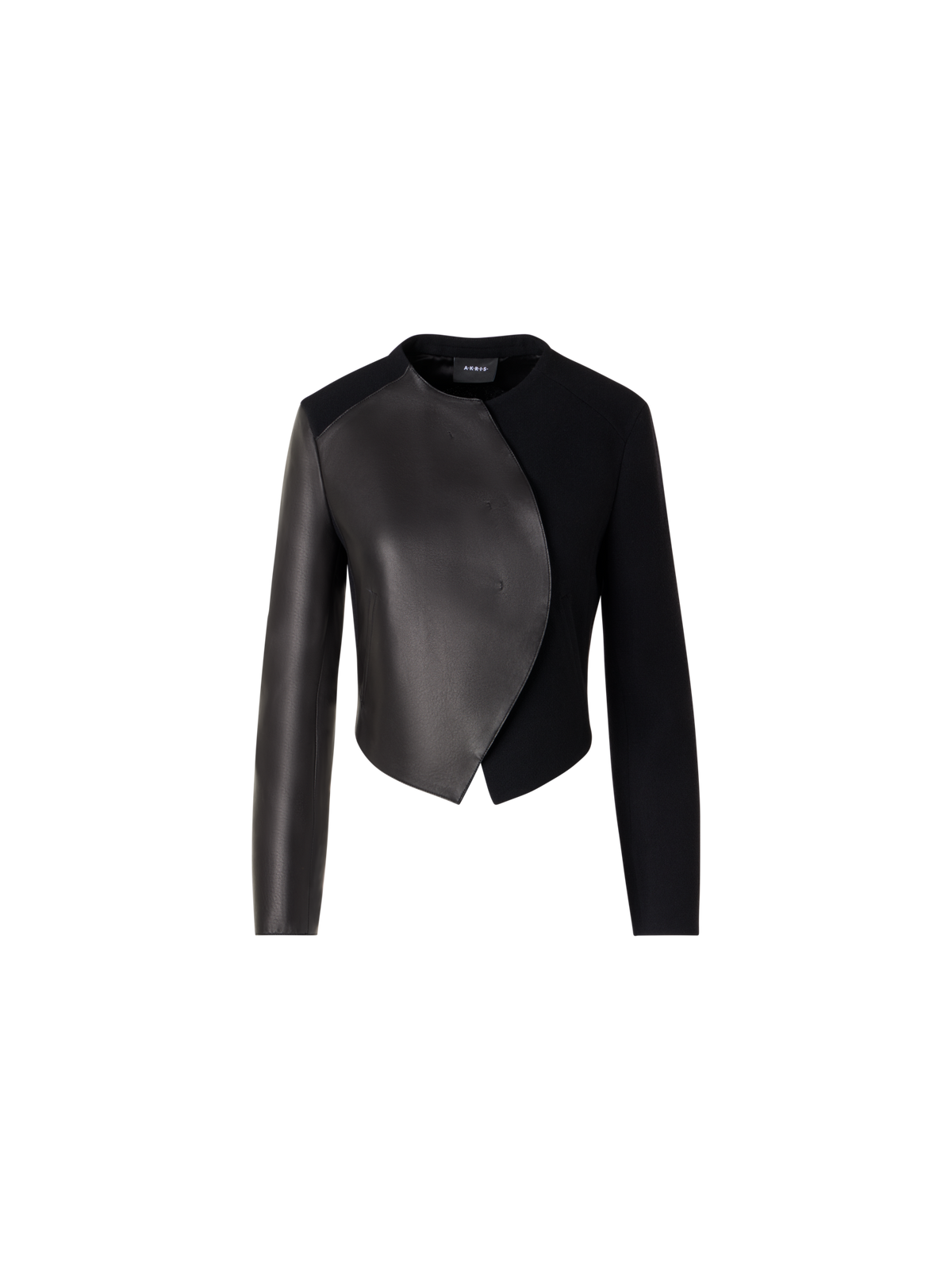 Designer Hynora Jacke aus Woll-Krepp-Doubleface - Schwarz