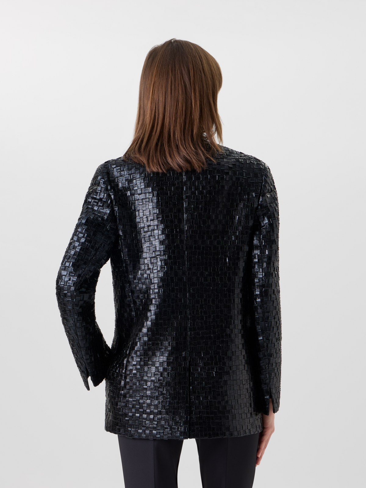 Designer Grobstrick-Pullover aus Yakwolle - Schwarz 