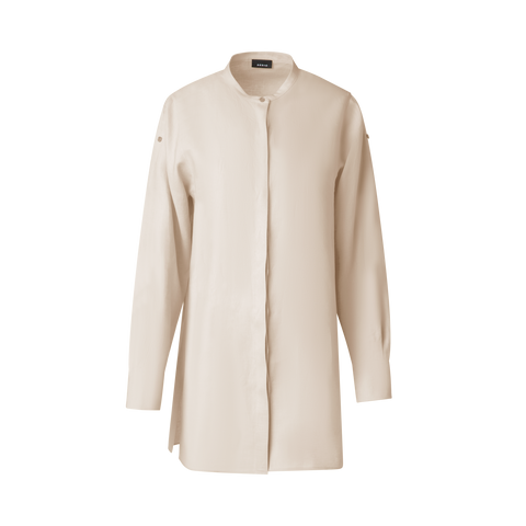 Oversize Leinen-Tunika-Bluse