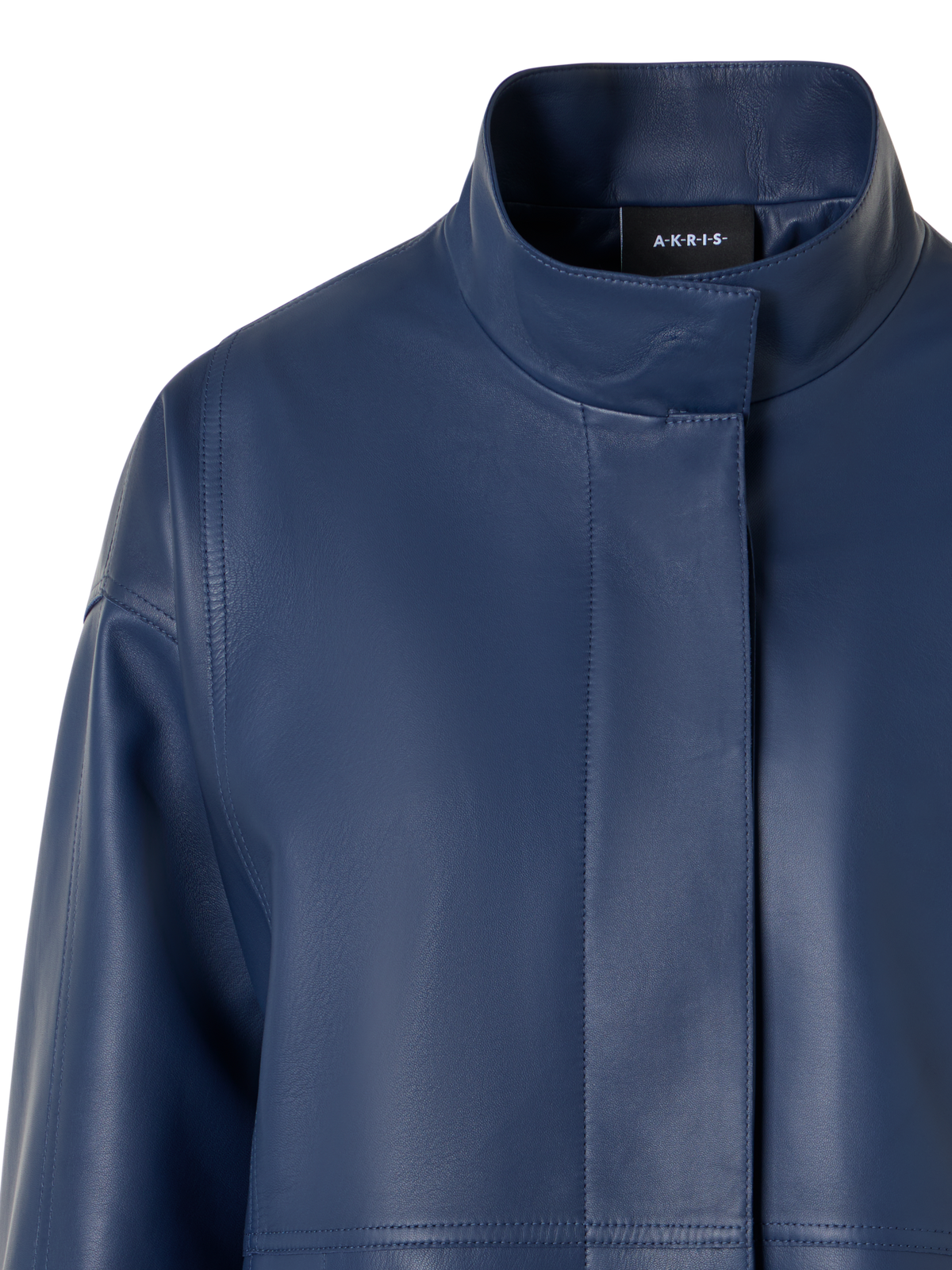 Designer Huma Jacke aus Lackleder - Blau