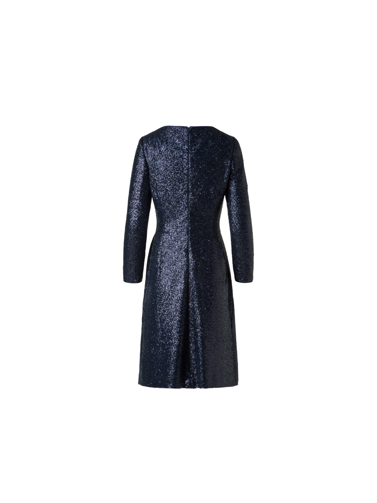 Designer Pailletten-Etuikleid in A-Linie - Dunkelblau - Blau