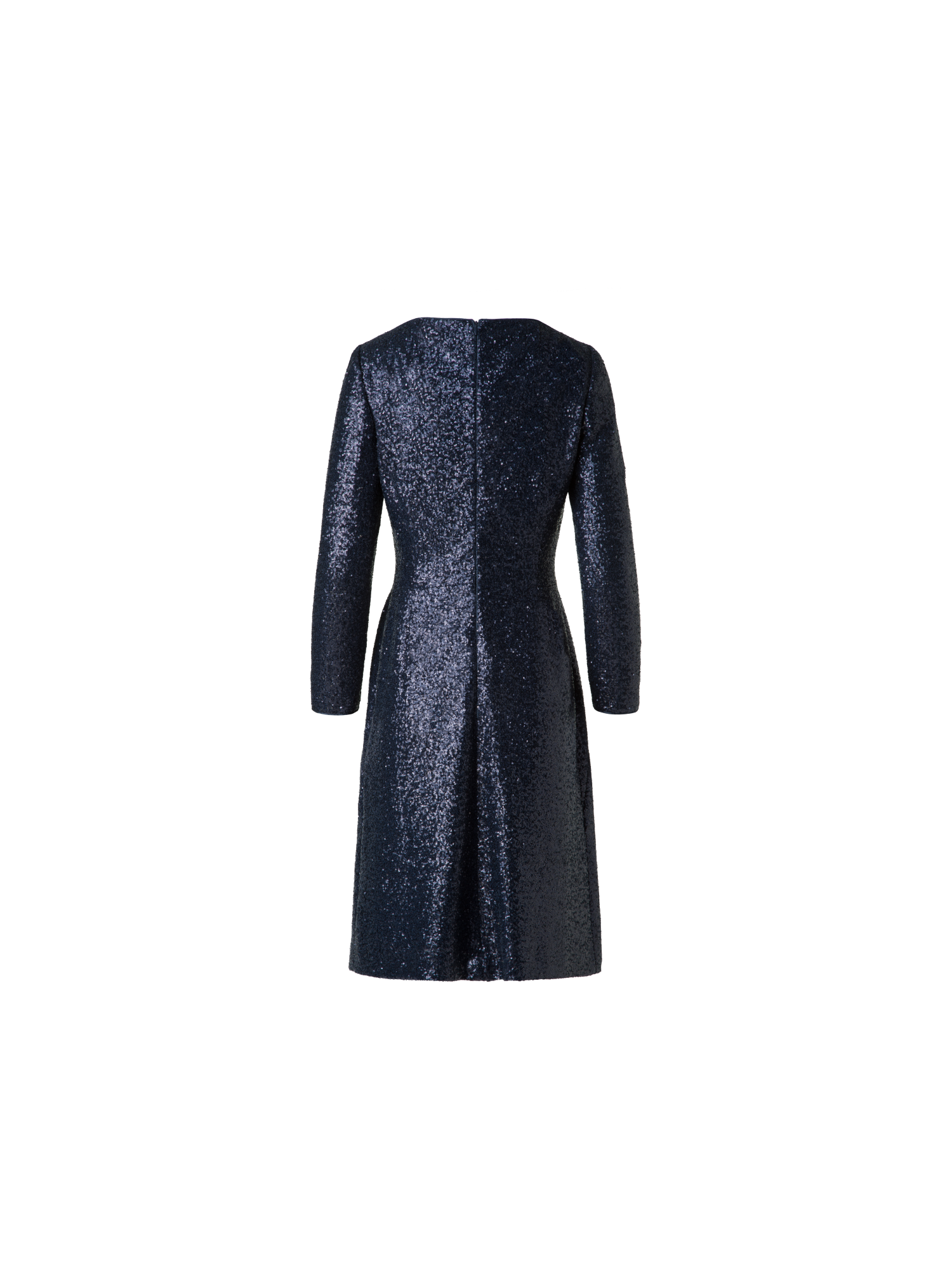 Designer Pailletten-Etuikleid in A-Linie - Dunkelblau - Blau