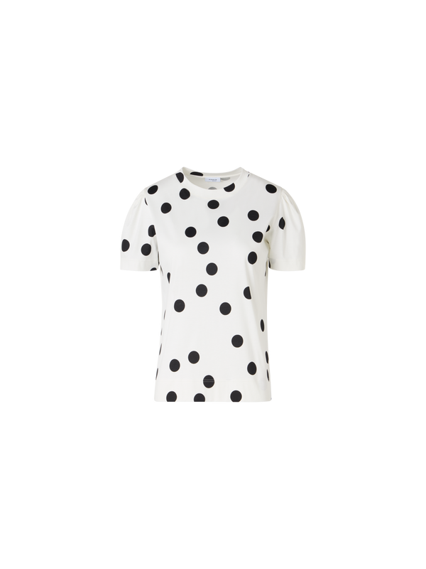 Designer T-Shirt aus Baumwolljersey - Weiss