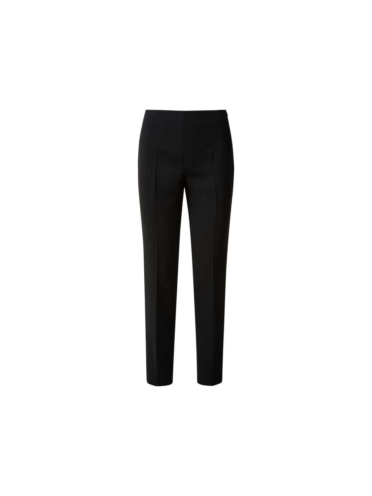 Designer Slim Hose aus Woll-Doubleface - Schwarz
