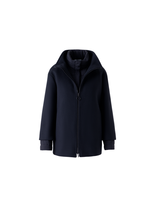 Designer 3-in-1 Kurzmantel - Dunkelblau - Blau