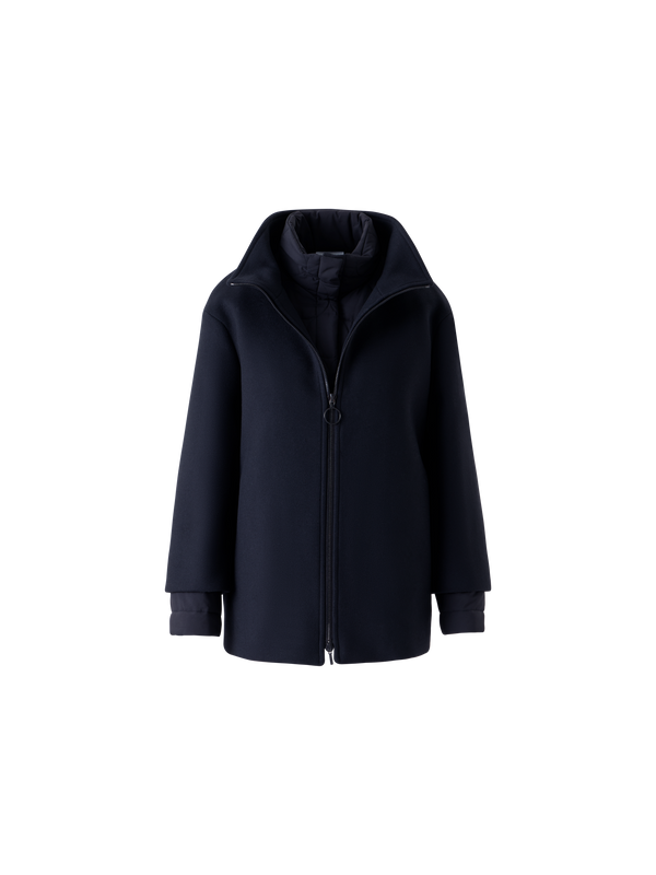 Designer 3-in-1 Kurzmantel - Dunkelblau - Blau