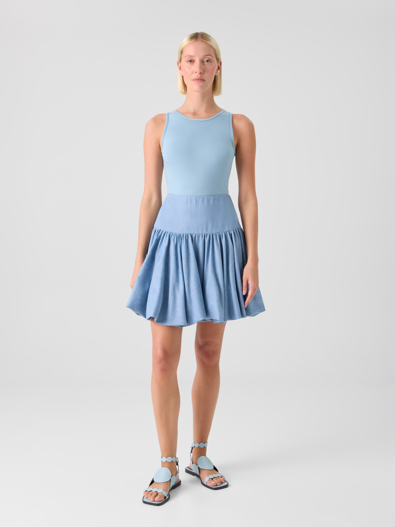 Designer Tailliertes Speedo-Top aus Stretch-Modal-Jersey - Blau 