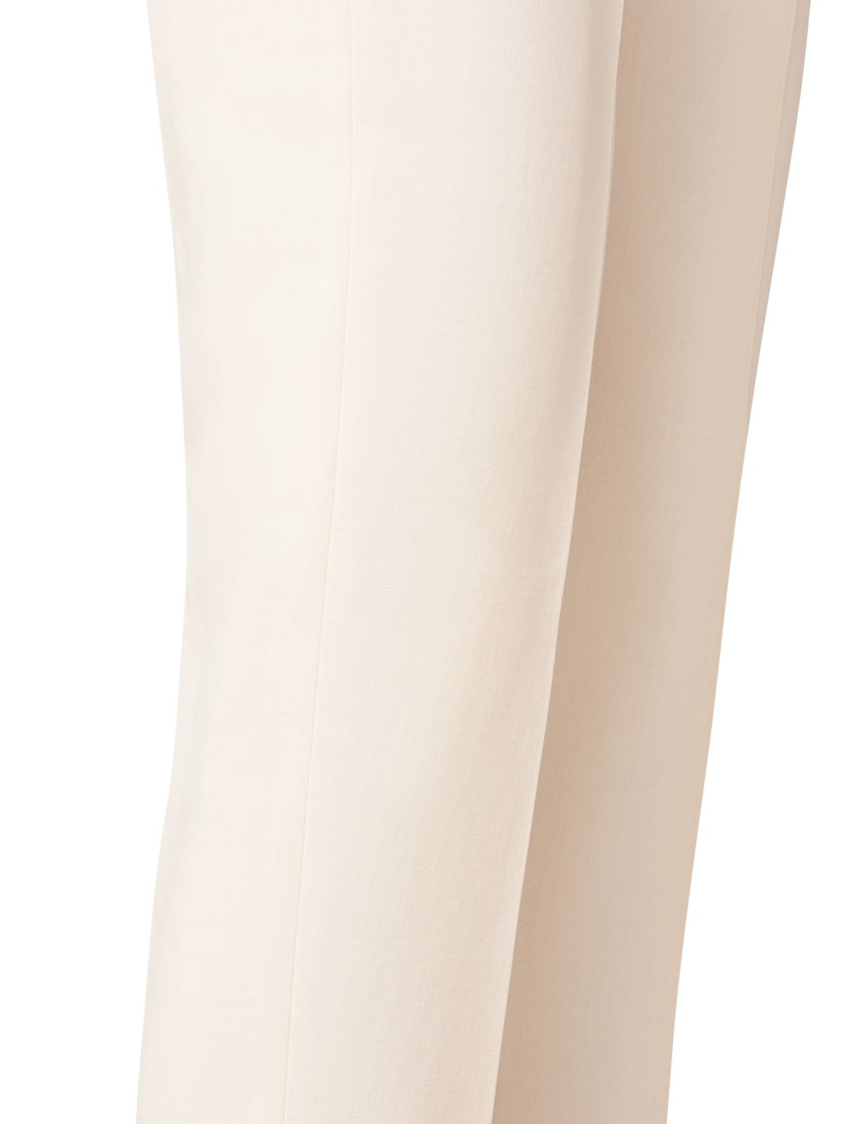 Designer Slim Hose aus Woll-Doubleface - Ecru - Weiss