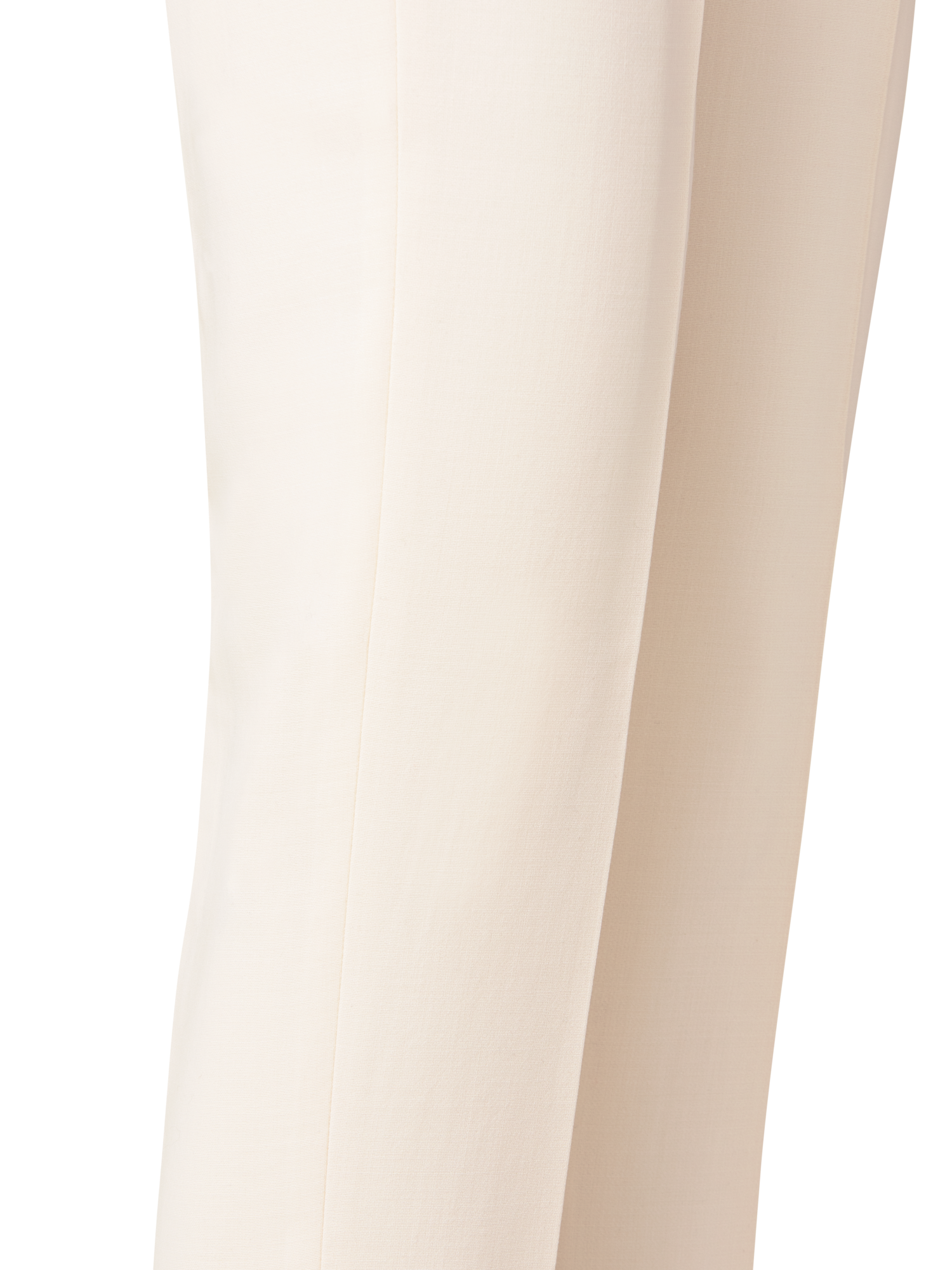 Designer Slim Hose aus Woll-Doubleface - Ecru - Weiss