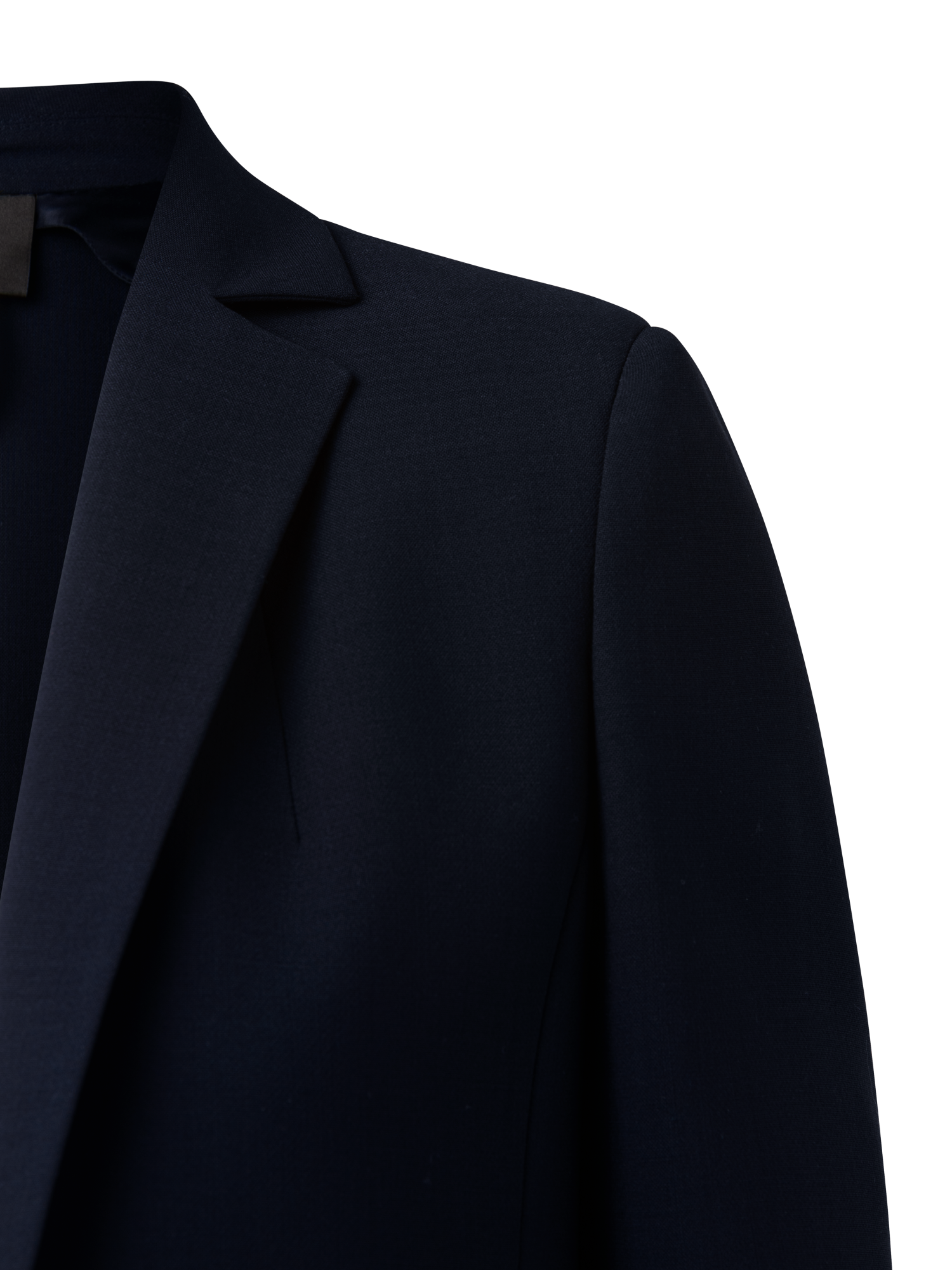 Designer Blazer aus Woll-Doubleface mit langem Revers - Schwarz - Dunkelblau - Blau