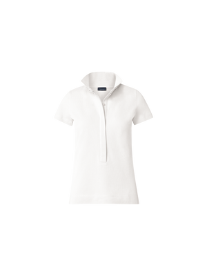 Designer Baumwoll-Poloshirt - Weiss