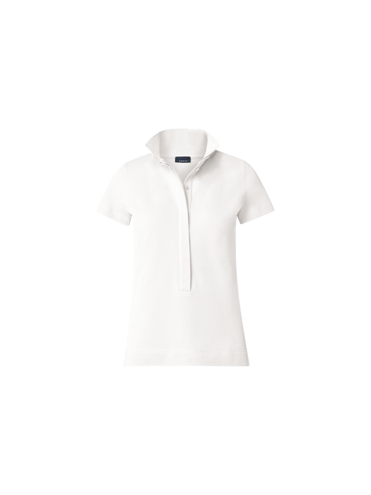 Designer Baumwoll-Poloshirt - Weiss