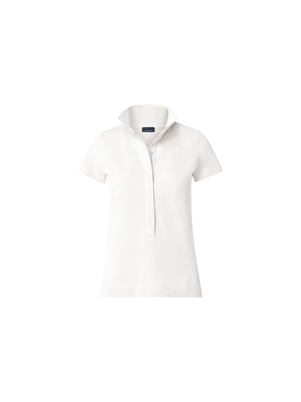 Designer Baumwoll-Poloshirt - Weiss