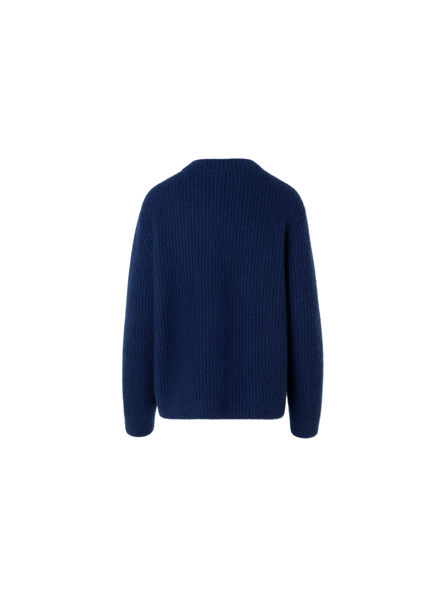 Designer Langärmelige Strickjacke aus Kaschmir-Seide - Blau