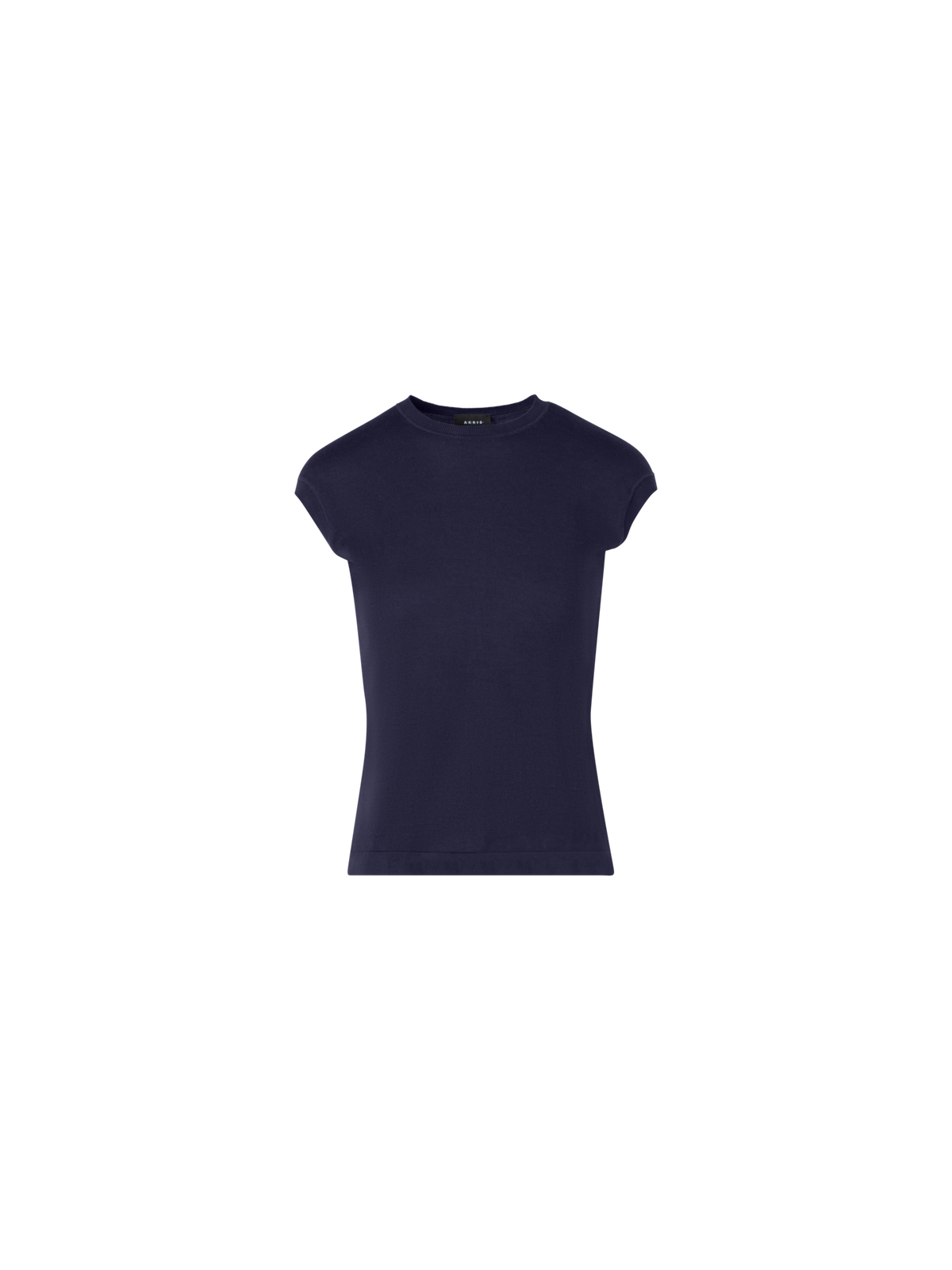 Designer Stricktop mit Flügelärmeln aus Sea-Island-Baumwolle - Dunkelblau