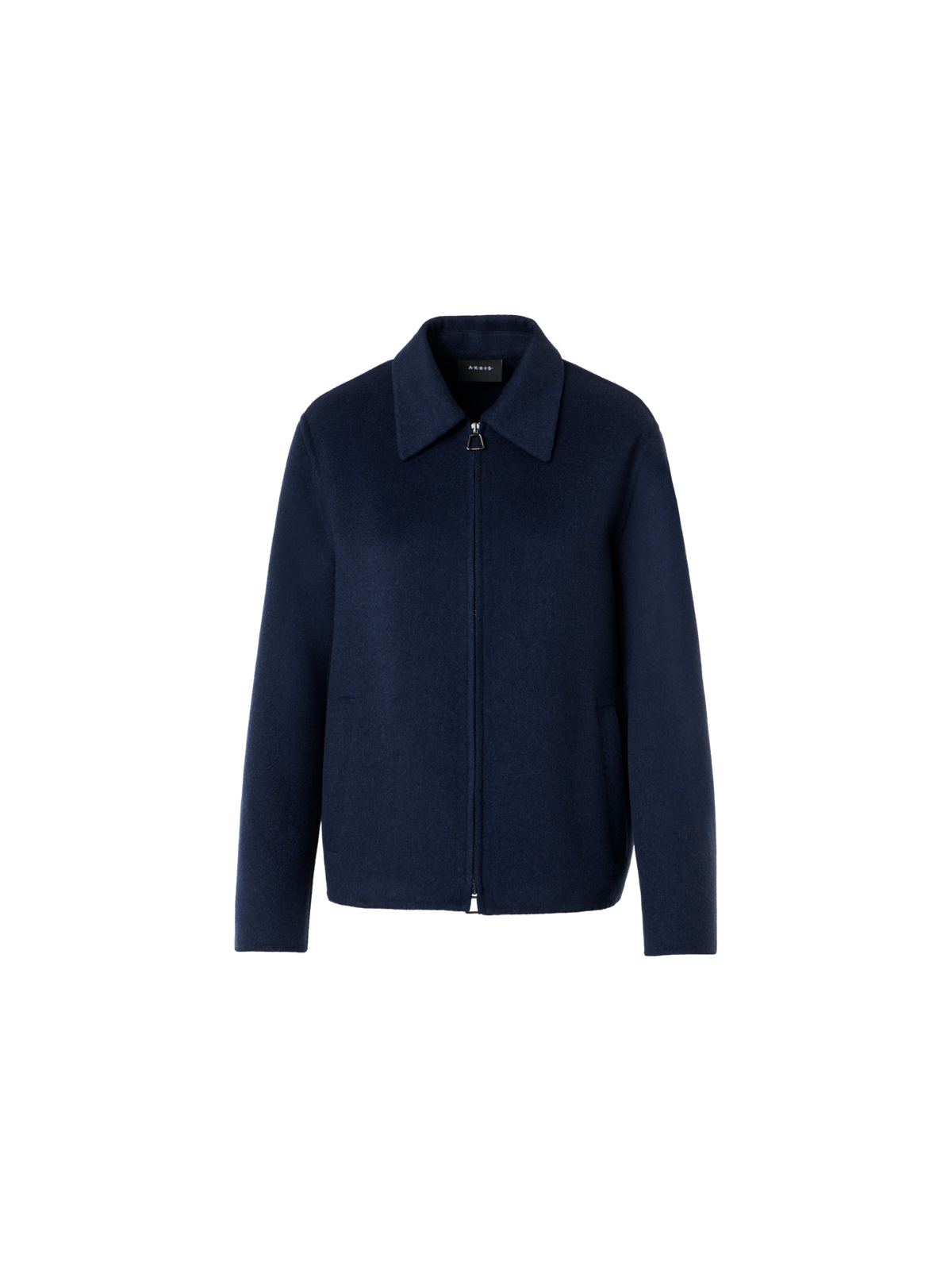 Designer Relaxed Kaschmir Doubleface Hemdjacke - Dunkelblau - Blau