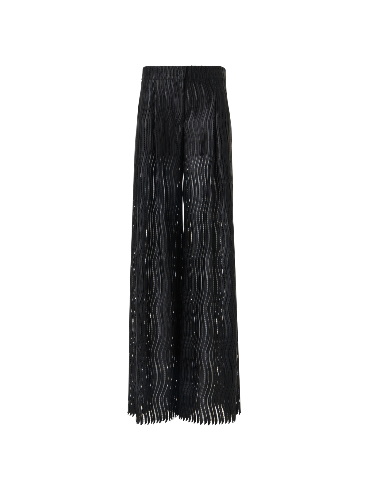 Designer Cassie weite Hose aus Wave-Guipure - Schwarz