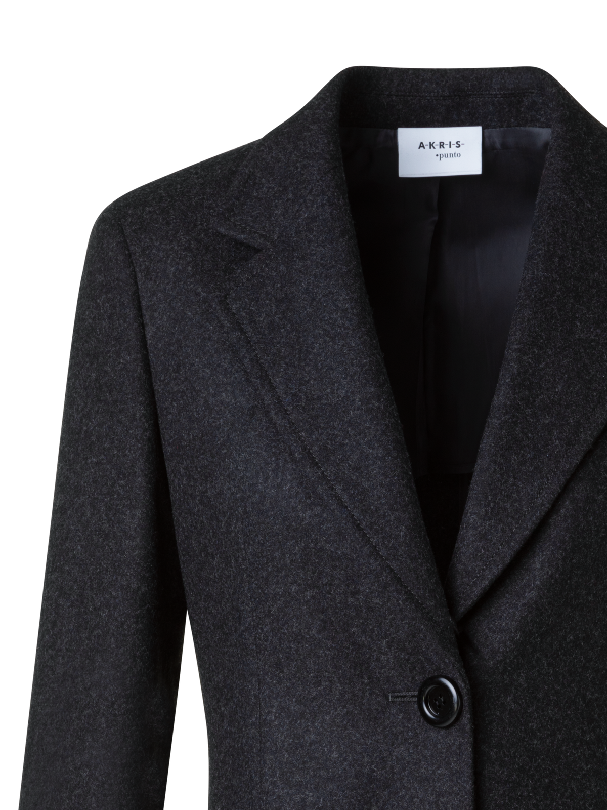 Designer Winterlicher Wollflanell Blazer - Grau
