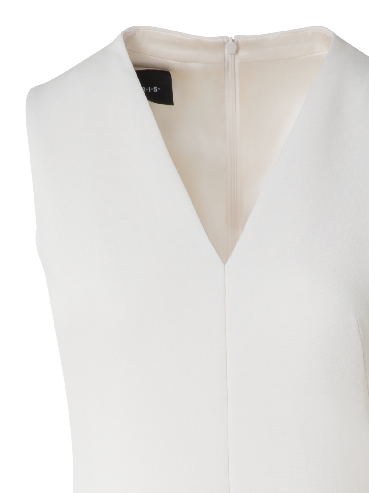 Designer Midi-Etuikleid aus Woll-Doubleface - Ecru - Weiss