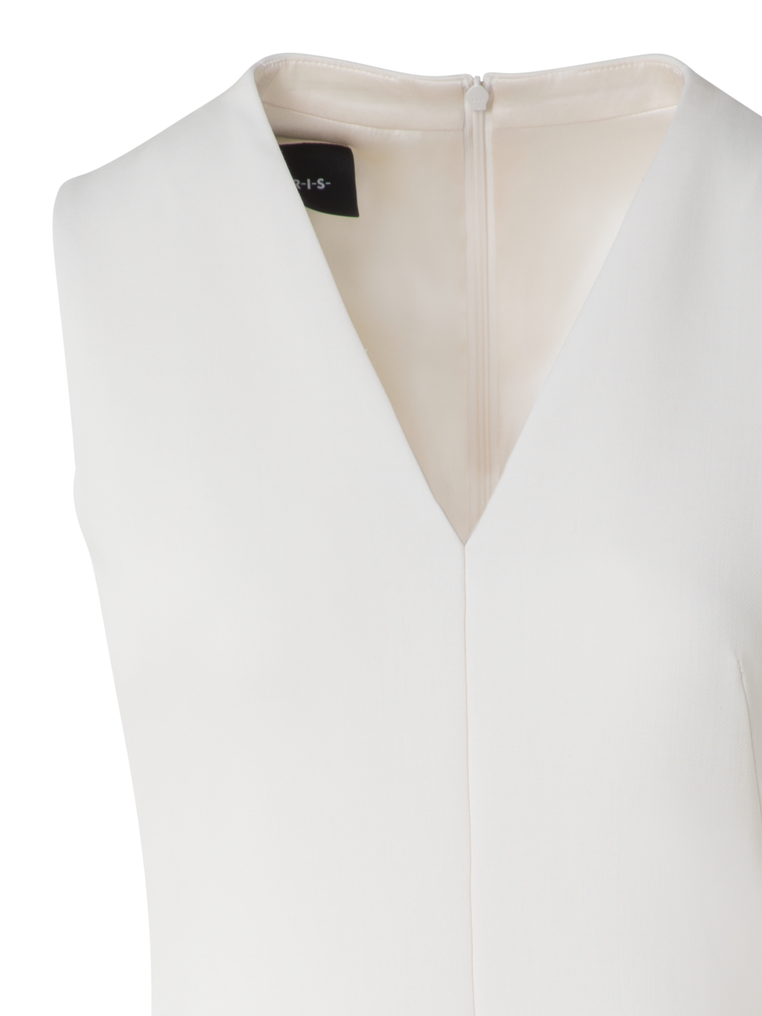 Designer Midi-Etuikleid aus Woll-Doubleface - Ecru - Weiss