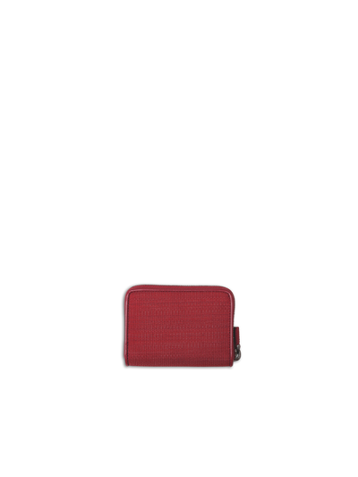 Designer Small Zip Wallet - Weinrot - Rot