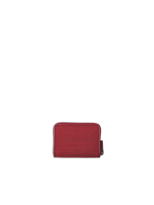 Designer Small Zip Wallet - Weinrot - Rot