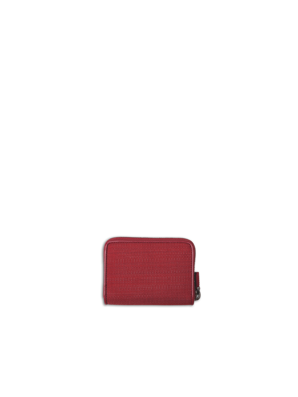 Designer Small Zip Wallet - Weinrot - Rot