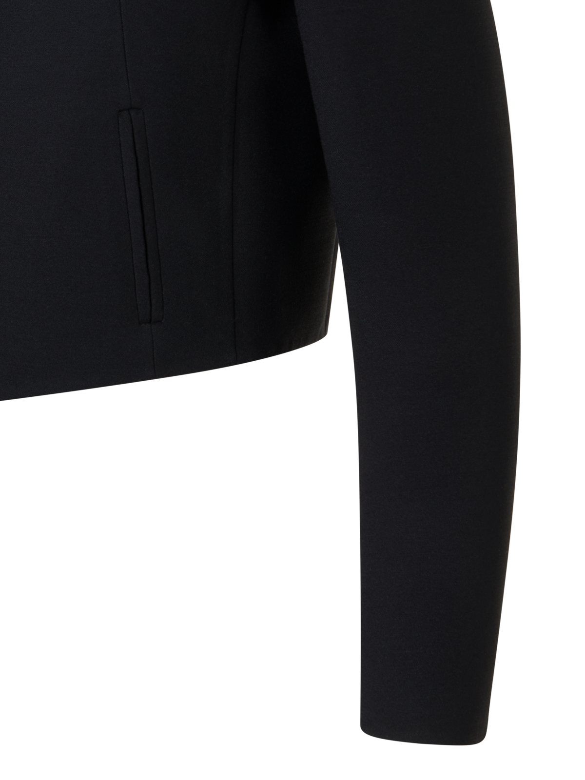 Designer Kurze Woll-Double-Face Jacke mit Goldknöpfen - Schwarz