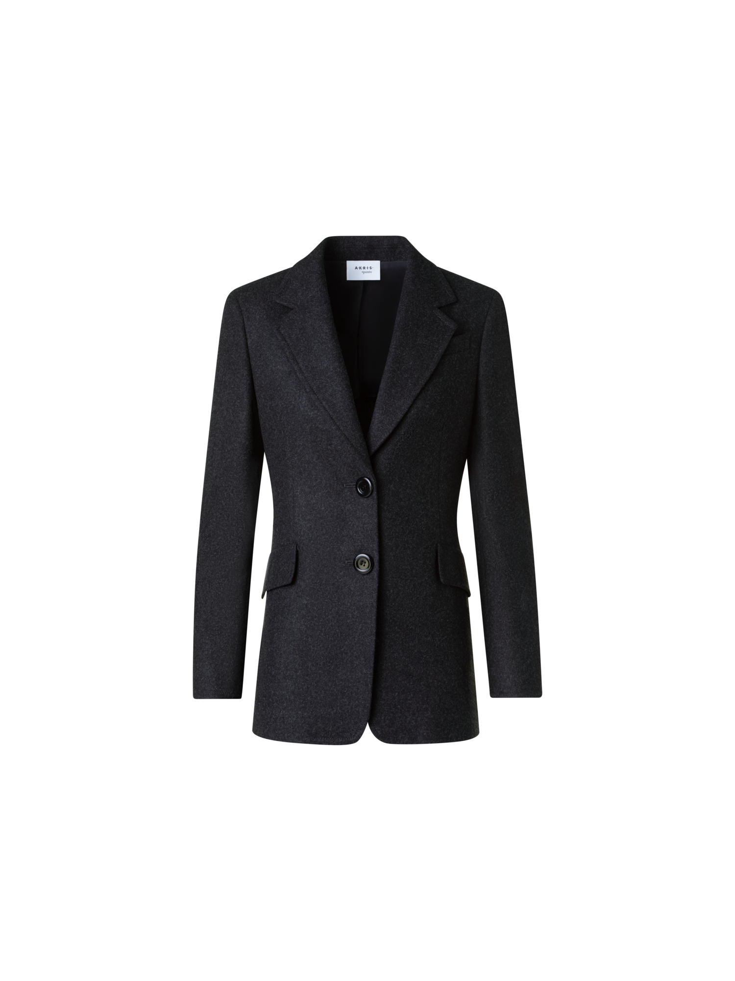 Designer Winterlicher Wollflanell Blazer - Grau