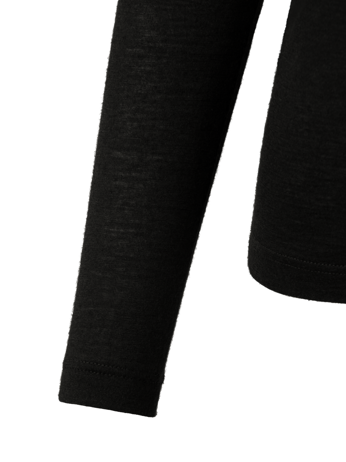 Designer Rollkragenpullover aus Kaschmir-Seiden-Jersey - Schwarz