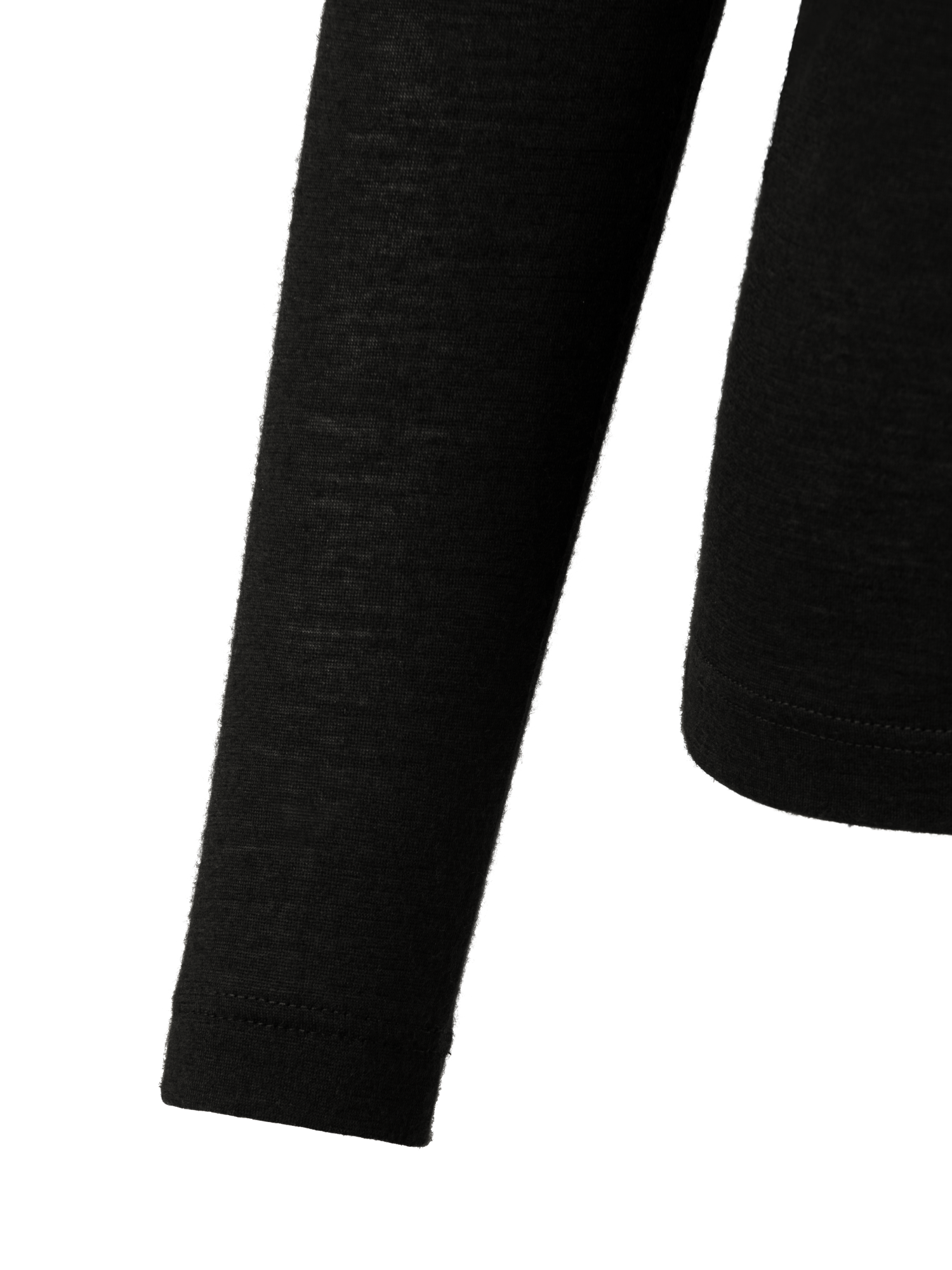 Designer Rollkragenpullover aus Kaschmir-Seiden-Jersey - Schwarz