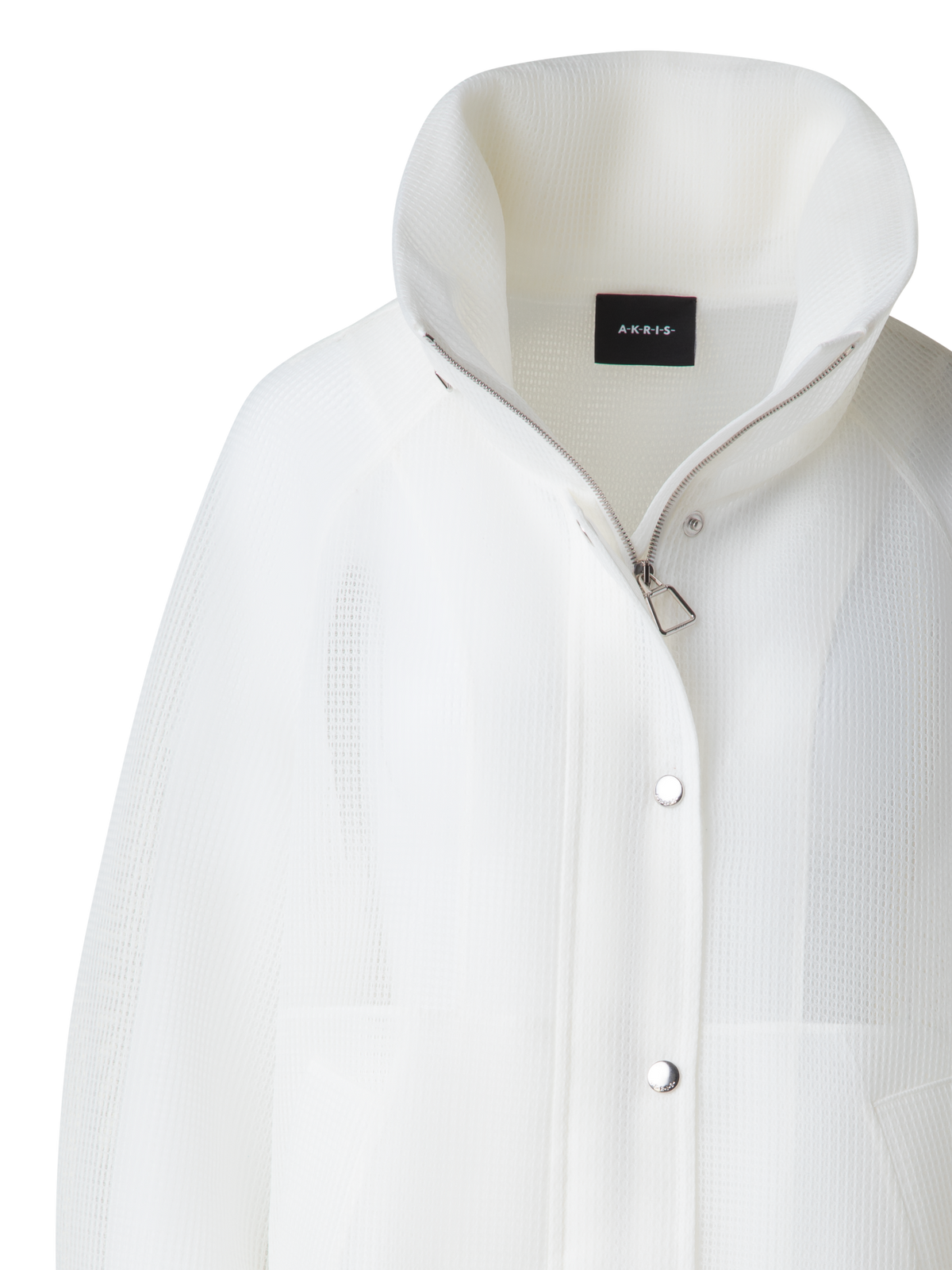 Designer Wasserabweisender und Transparenter Parka - Weiss