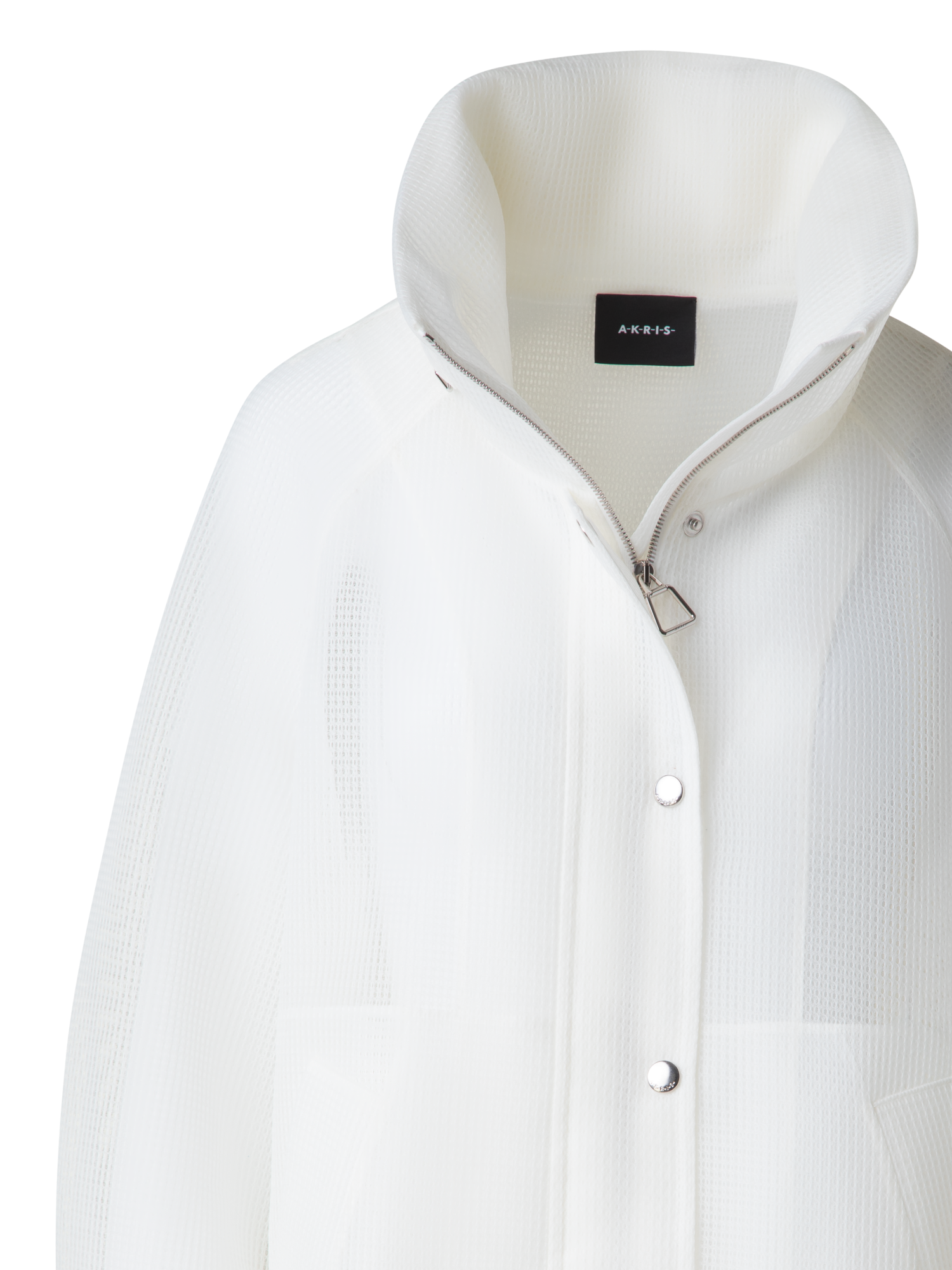 Designer Wasserabweisender und Transparenter Parka - Weiss