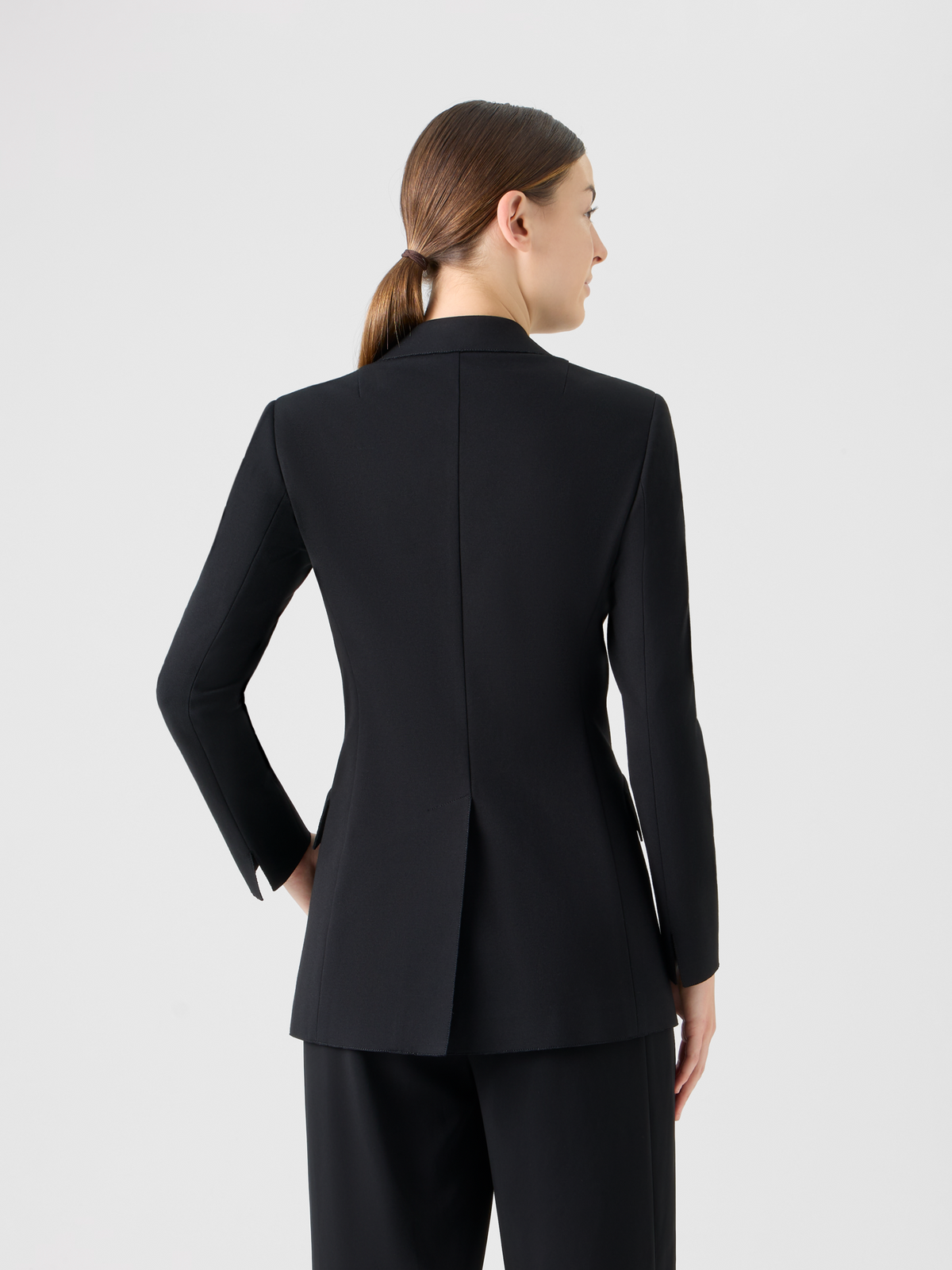 Designer Charakteristischer Viskose-Jersey-Blazer - Schwarz #editorial