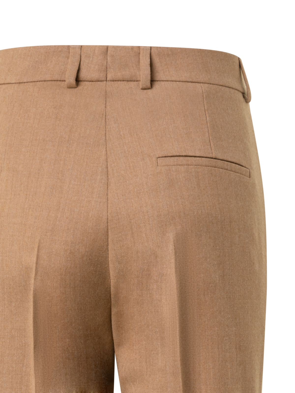 Designer Tapered Hose aus Woll-Stretch-Flanell - Beige