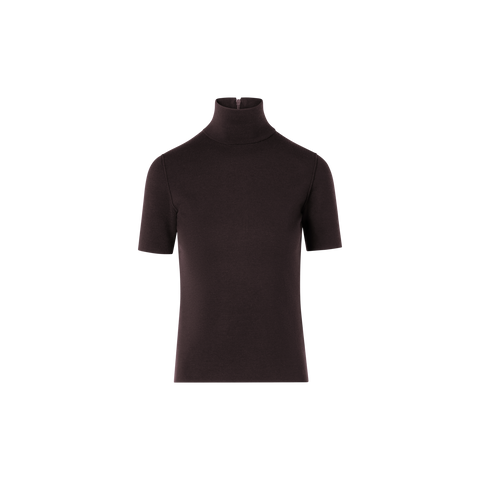 Kurzarm-Pullover aus Woll-Milano-Strick