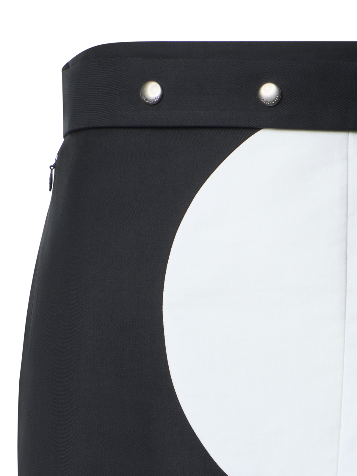 Designer Midirock in Wickeloptik mit Cloud-Druck - Bunt