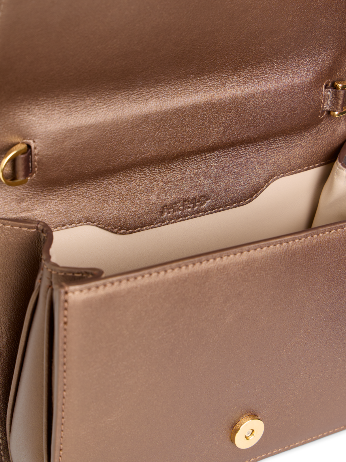 Designer Alice Mini Henkeltasche aus Metallic-Ziegenleder - Gold