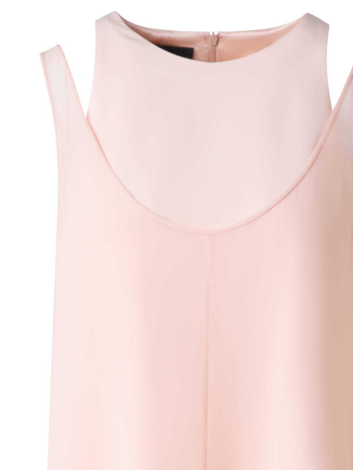 Designer Langes Double-Layer-Seidenkleid - Rosa