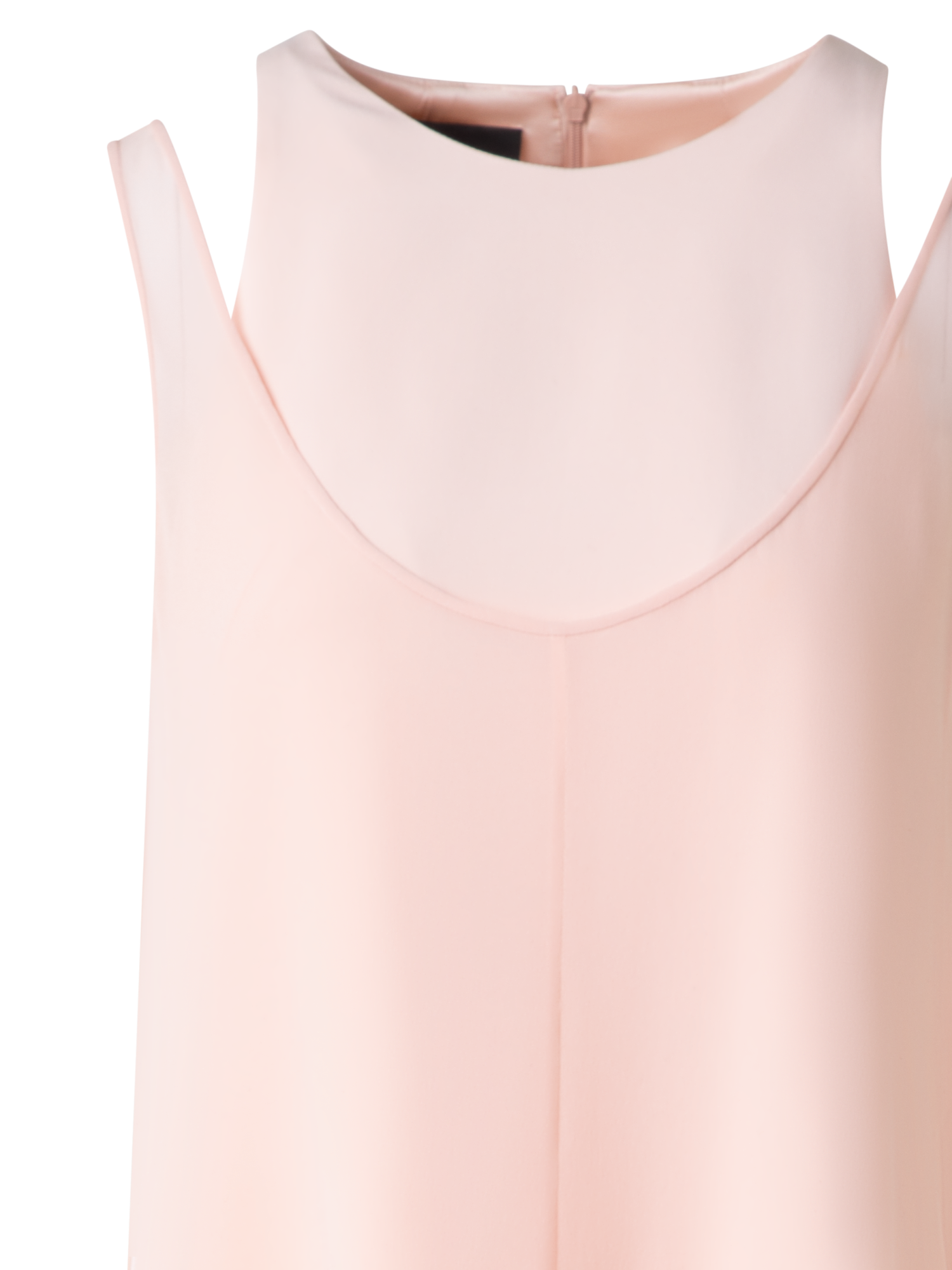 Designer Langes Double-Layer-Seidenkleid - Rosa