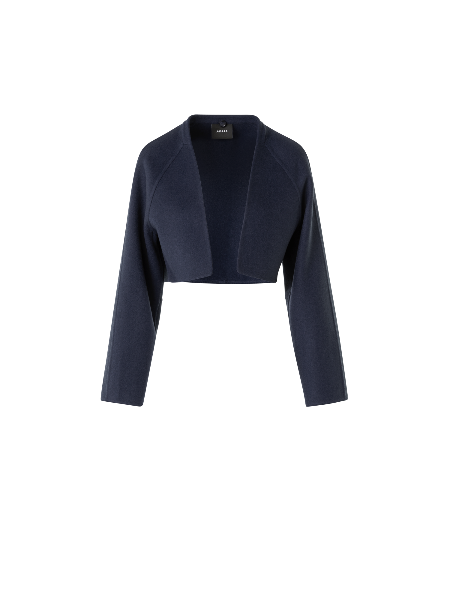 Designer Kurzer Duo-Mantel Kaschmir Weste & Bolero - Dunkelblau - Blau