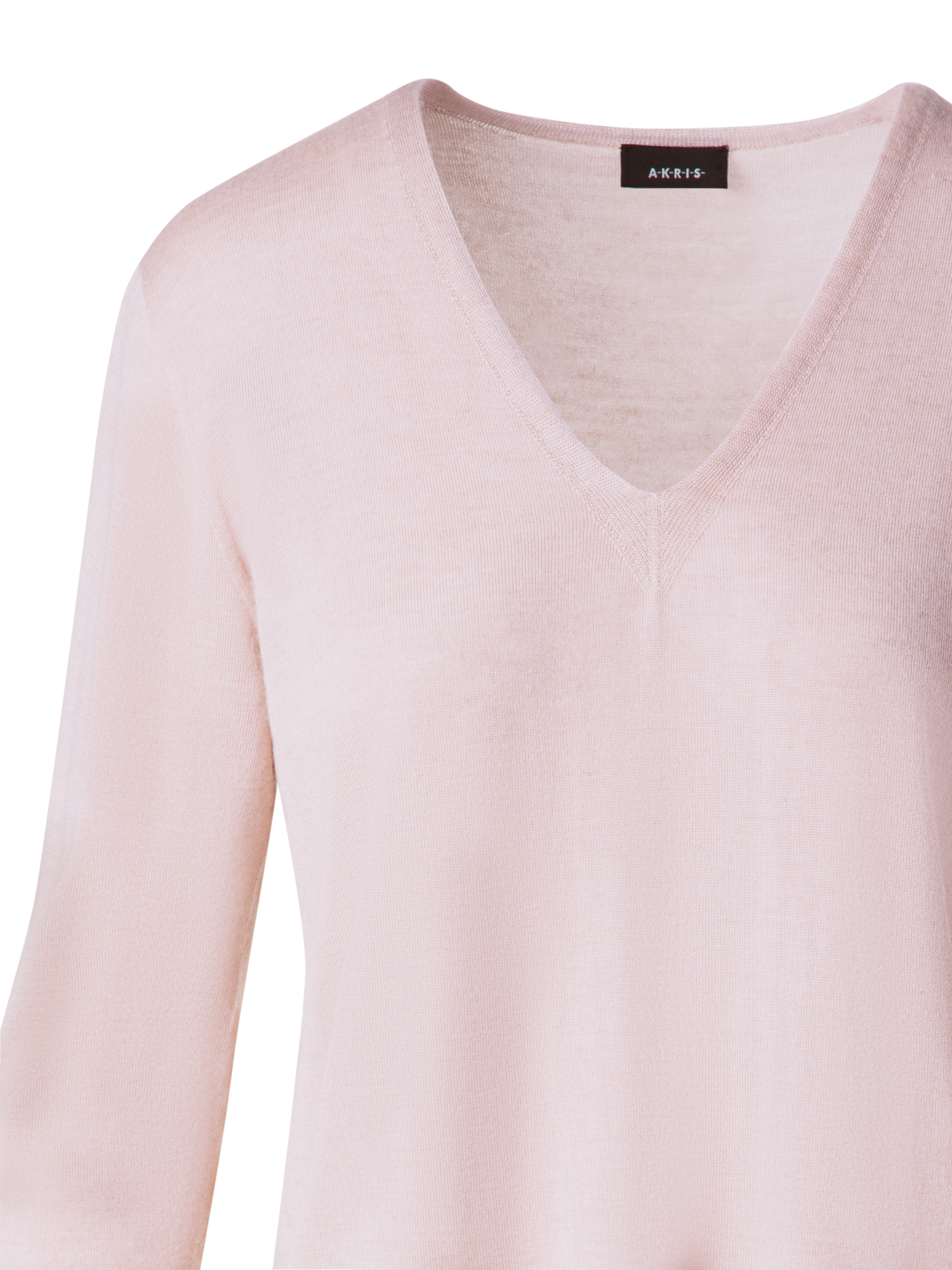 Designer Nahtloser Strickpullover aus Kaschmir und Seide - Rosa
