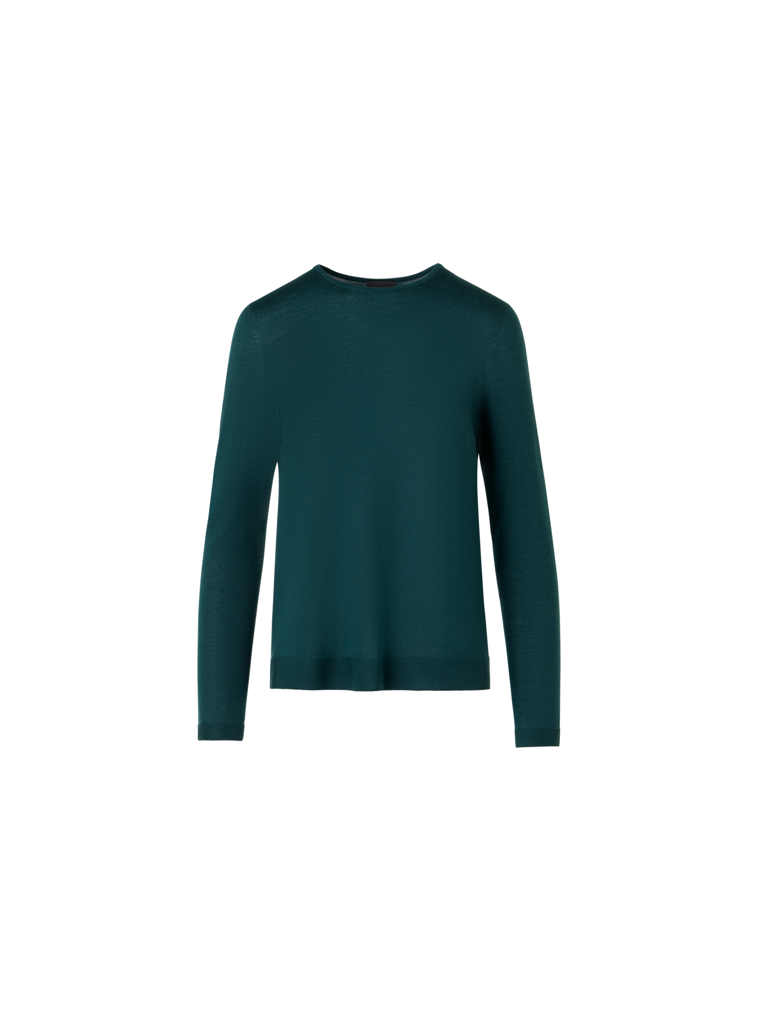 Designer Nahtloser Rundhals-Pullover aus Kaschmirseide - Grün